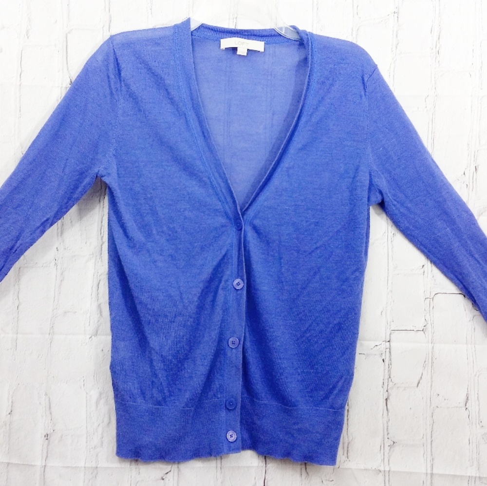 LOFT blue cardigan